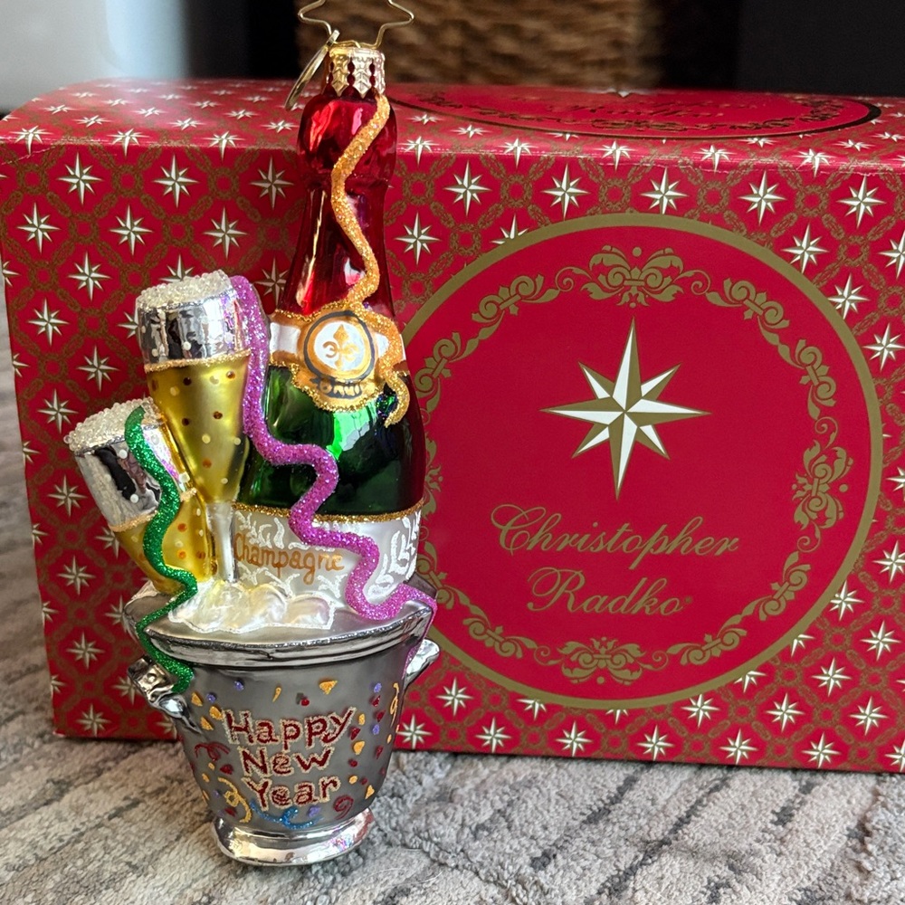 Christopher Radko Champagne Celebration Ornament, 2013